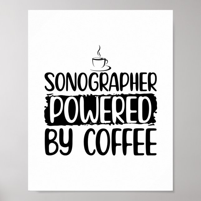 Sonographie-Kaffee | Sonographin Ultrasound Gesche Poster (Vorne)