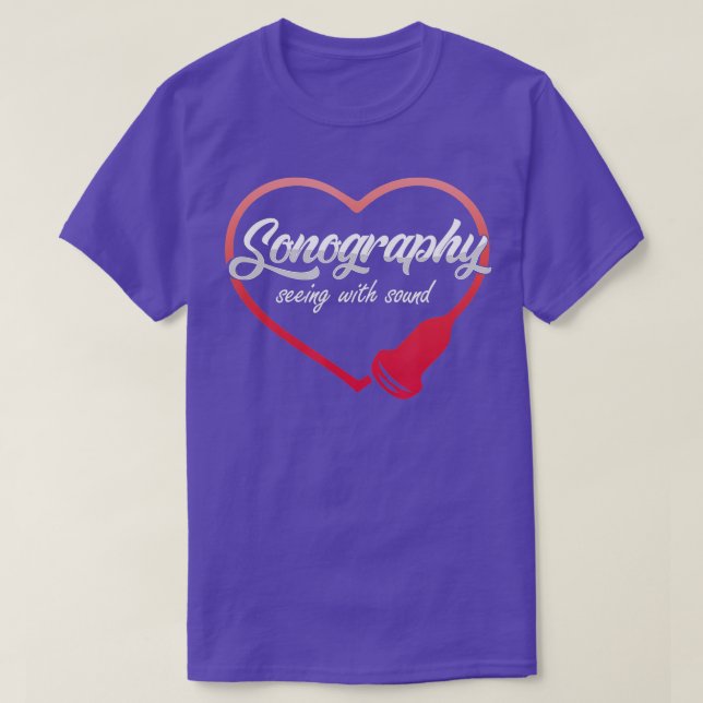 Sonographie mit Sound-Ultraschallprüfung T-Shirt (Design vorne)