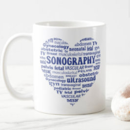 Sonographie-Spezialität Blaues Herz Sonographer-Ge Kaffeetasse
