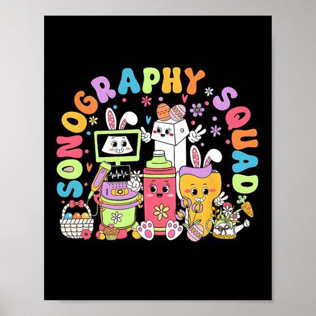 Sonographie-Team Ostern Ultraschall-Tech Ostern So Poster (Vorne)