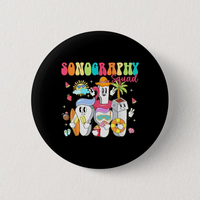 Sonographie-Truppe Sommer-Vibe Float Ultraschall-T Button (Vorderseite)