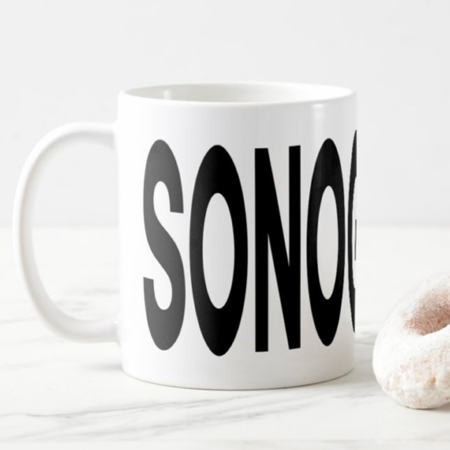 SONOGRAPHIE-Typografie-Ultraschall-Geschenk Kaffeetasse (Von Creator hochgeladen)