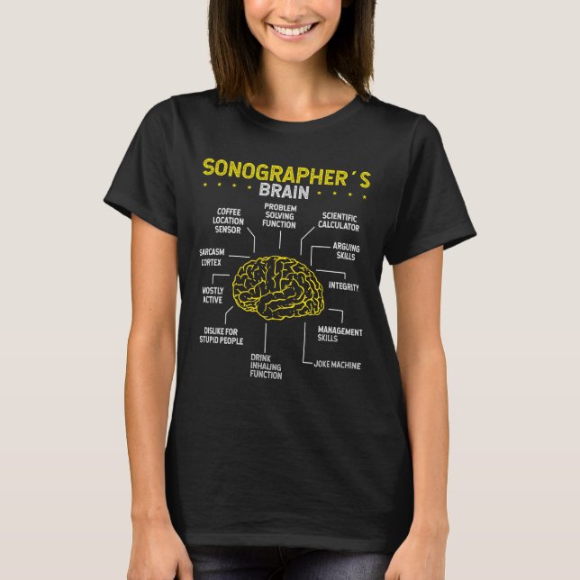 Sonographin Brain Ultra-Techniker Ultra-Tech T-Shirt (Vorderseite)
