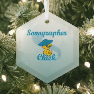 Sonographin Chick #3 Ornament Aus Glas