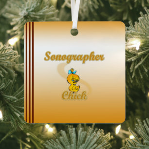 Sonographin Chick Ornament Aus Metall