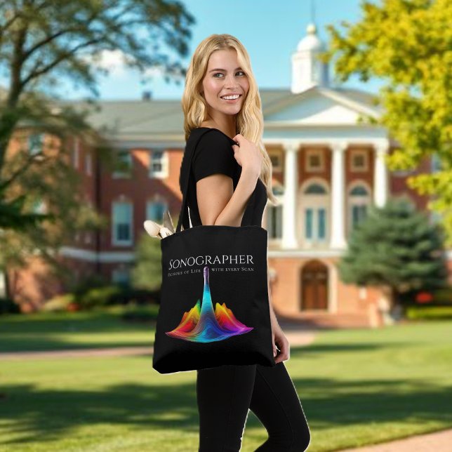 Sonographin-farbige Ultraschallwellen (Sonographer-Colorful Ultrasound Waves Tote Bag)