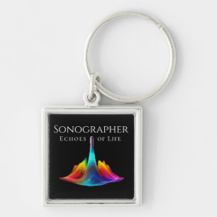 Sonographin-farbige Ultraschallwellen Schlüsselanhänger