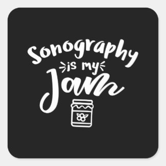 Sonographin, Geschenkidee Ultrasound Tech Quadratischer Aufkleber