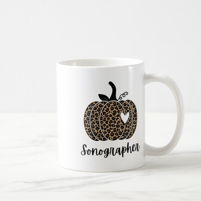 Sonographin Halloween Herbstkürbis Niedlich Kaffeetasse (Rechts)