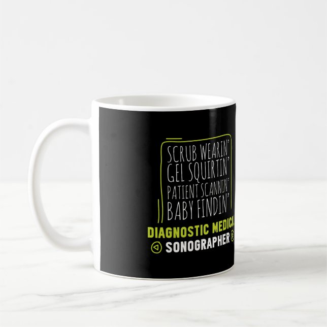 Sonographin Scrub Wearing Ultrasound Tech Geschenk Kaffeetasse (Links)