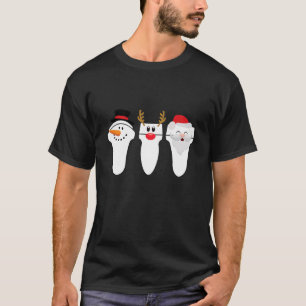 Sonographin Ultrasound Tech Christmas Santa Snowma T-Shirt