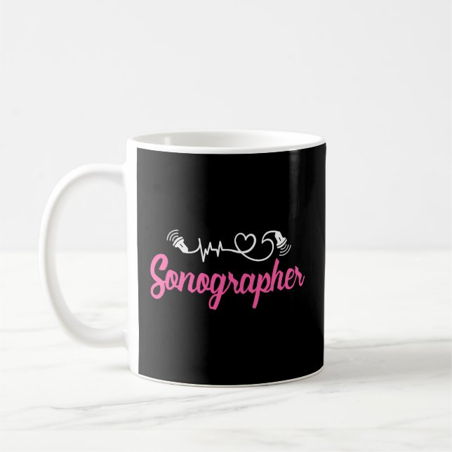 Sonographin Ultrasound Tech Sonographiker Kaffeetasse (Links)