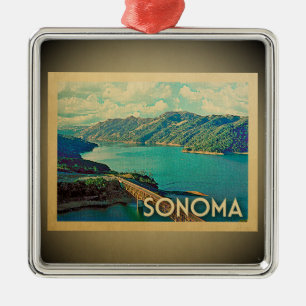 Sonoma California Silbernes Ornament
