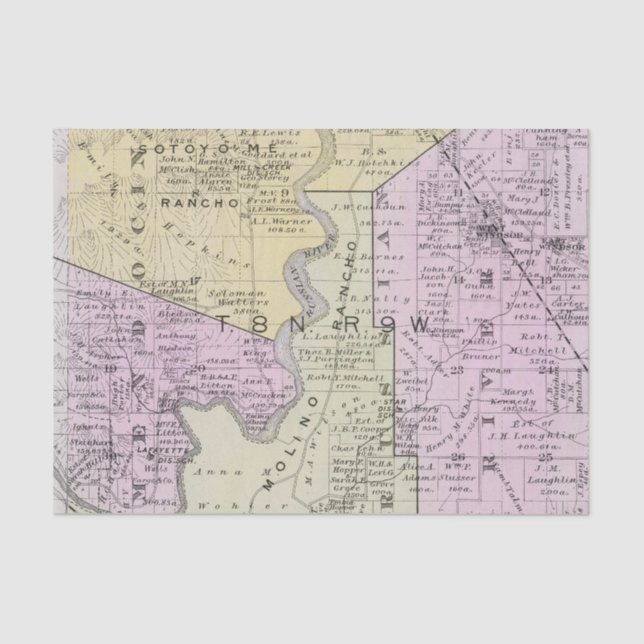 Sonoma County, Kalifornien 2 Seidenpapier (Vorderseite)