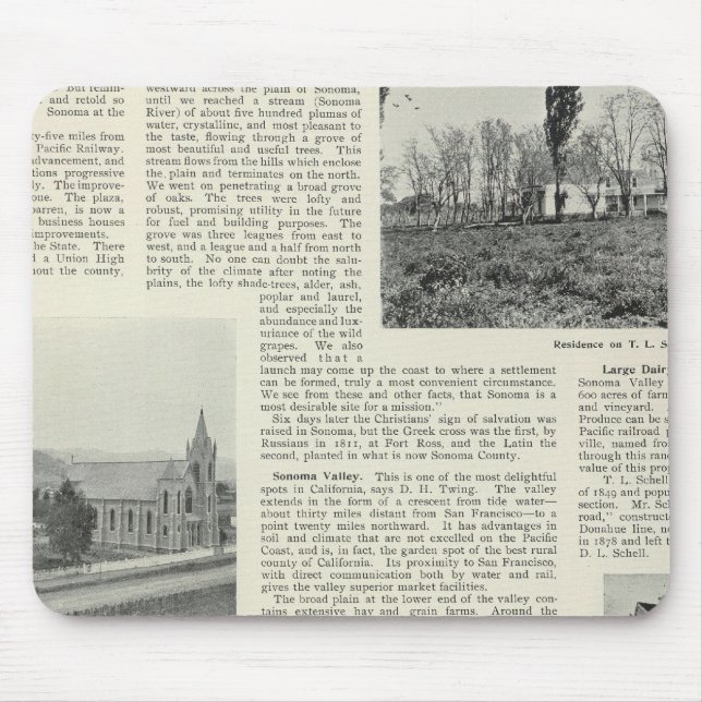 Sonoma, Kalifornien Mousepad (Vorne)