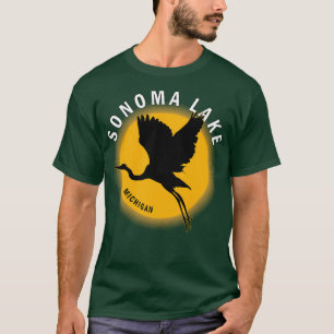Sonoma Lake in Michigan Reiher Sonnenaufgang T-Shirt