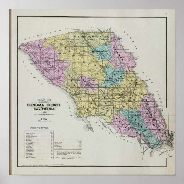 Sonoma-Landkreis, Kalifornien 19 Poster (Vorne)