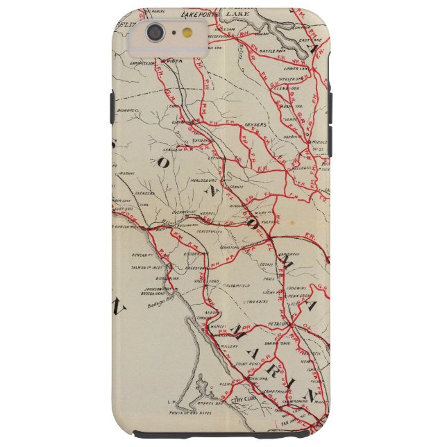 Sonoma, Marin, See und Napa Landkreise Case-Mate iPhone Hülle (Rückseite)