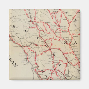 Sonoma, Marin, See und Napa-Landkreise Magnet