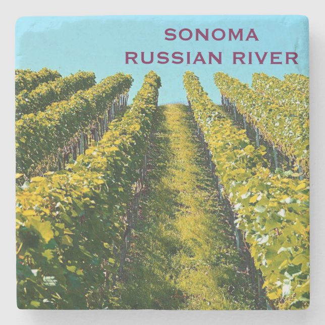 Sonoma russischer Fluss-Marmor-Stein-Untersetzer Steinuntersetzer (Vorderseite)