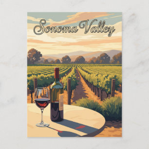 Sonoma Valley California Travel Postkarte