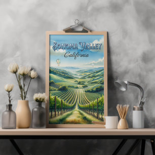 Sonoma Valley California Weinland Poster