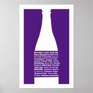 Sonoma Wein Lila Druck Poster