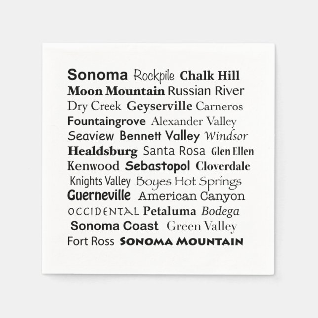 Sonoma Wine Country Napkins Serviette (Vorderseite)