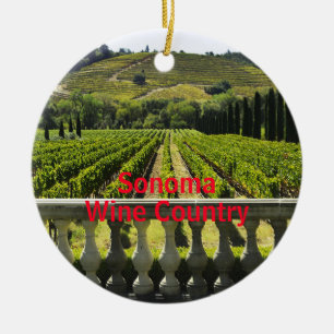 Sonoma Wine Country Weihnachtsdekoration Keramik Ornament