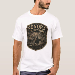 Sonora California Lone Horseman Gold Rush Abzeiche T-Shirt