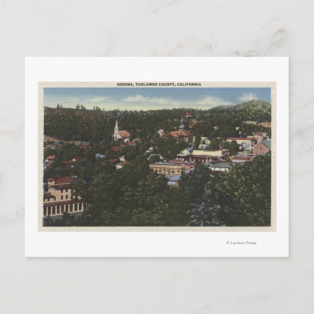 Sonora, KalifornienLuftaufnahmeSonora, CA Postkarte (Vorderseite)