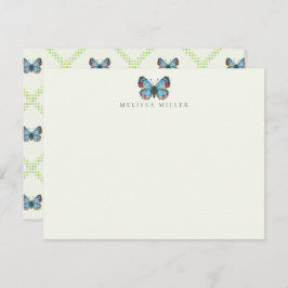 Sonoran Blue Butterfly Flat Note Card Mitteilungskarte