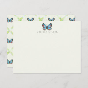 Sonoran Blue Butterfly Flat Note Card Mitteilungskarte