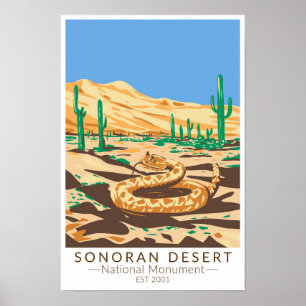 Sonoran Desert National Monument Klapperschlange R Poster