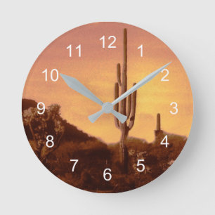 sonoran Sonnenunterganguhr Runde Wanduhr