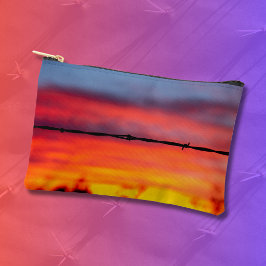 Sonoran Wüsten-Sonnenuntergangs-Stacheldraht-Foto Zubehörtasche