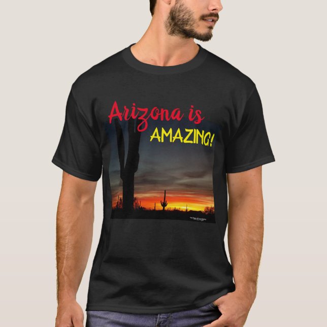 Sonoran Wüstensonnenuntergang Arizona mit T-Shirt (Vorderseite)