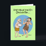 Sons 35. Geburtstag Karte<br><div class="desc">Funny 35. Geburtstagskarte für 35-jährige Männchen Homosapien</div>