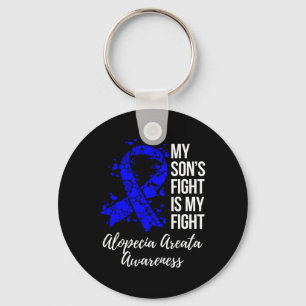 Son's Fight is my Fight Alopecia Areata Areata Awa Schlüsselanhänger