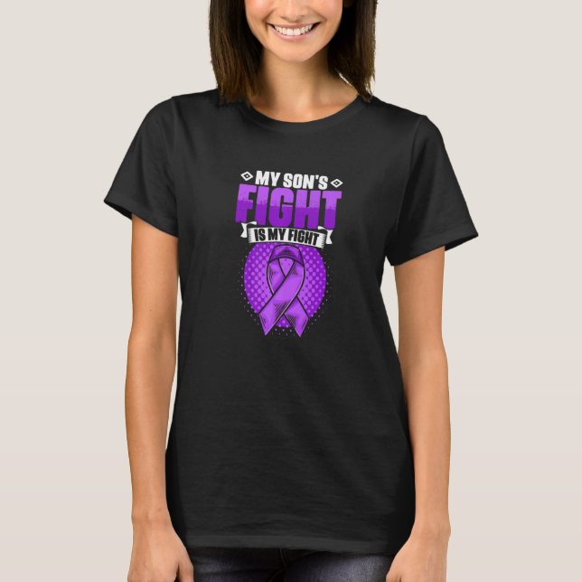 Son's Fight Is My Fight Epilepsy Survivor Epilepsy T-Shirt (Vorderseite)