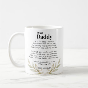 Sons herzliche Nachricht an Daddy Kaffeetasse