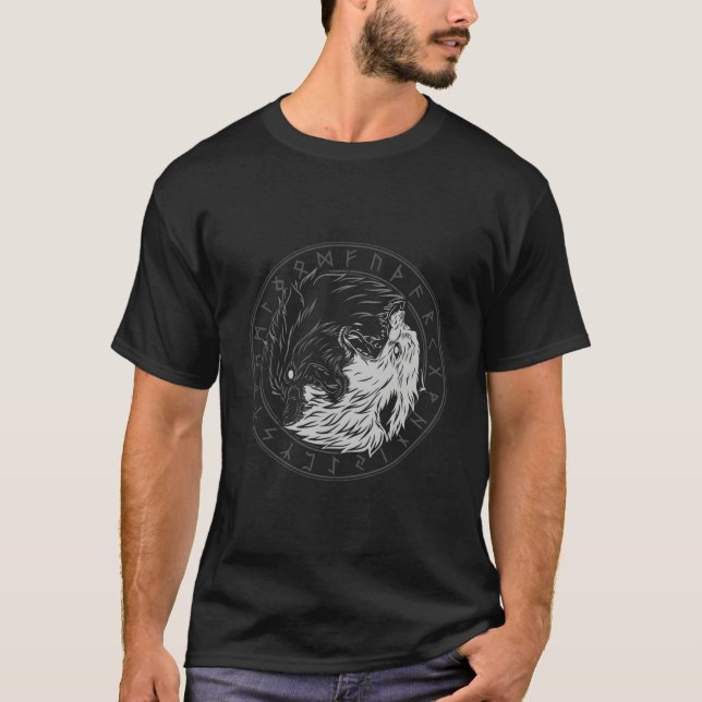 Sons Of Fenrir Skã¶Ll And I Ying Yang Wolf T-Shirt (Vorderseite)