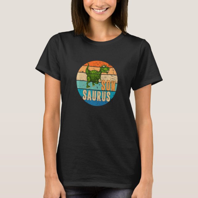 Sonsaurus Rex Dinosaurier Son Saurus Vater's Day T-Shirt (Vorderseite)