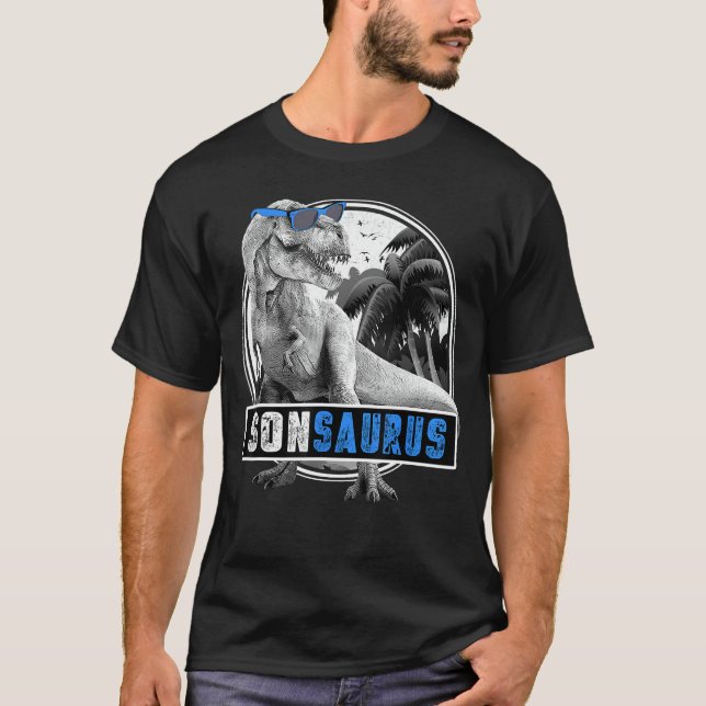 Sonsaurus T Rex Son Saurus Dinosaur Boy Kid Dino T-Shirt (Vorderseite)