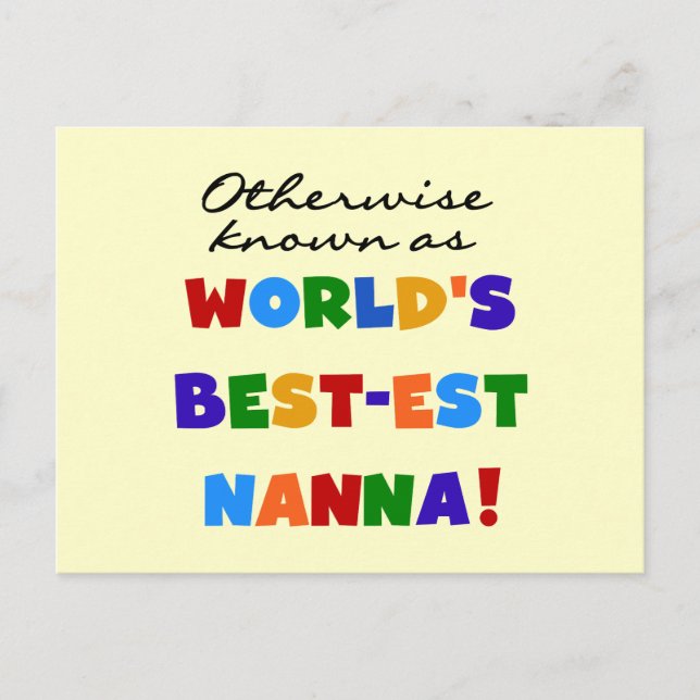 Sonst als beste Nanna Geschenke bekannt Postkarte (Vorderseite)
