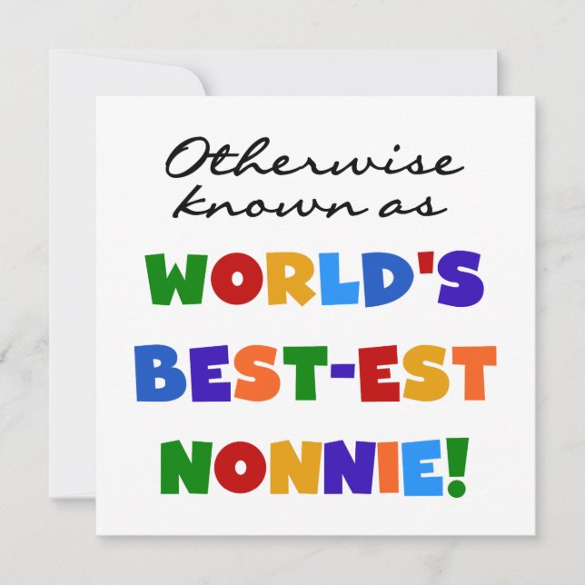 Sonst als beste Nonnie Geschenke bezeichnet (Vorderseite)