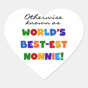 Sonst als beste Nonnie Geschenke bezeichnet Herz-Aufkleber