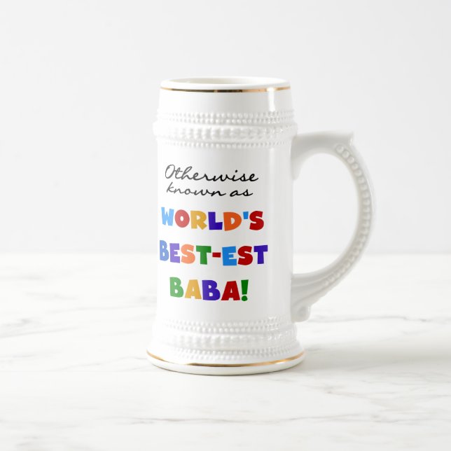 Sonst bekannt als bestes Baba-T - Shirt und Gesche Bierglas (Rechts)