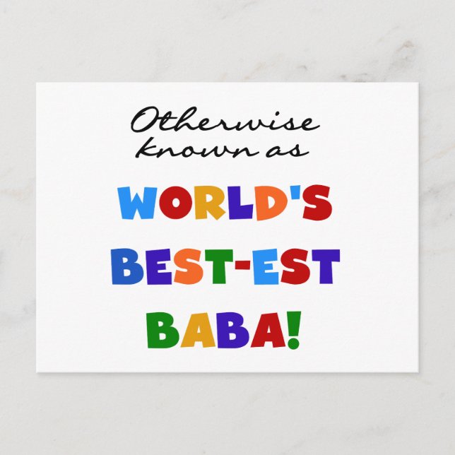 Sonst bekannt als bestes Baba-T - Shirt und Gesche Postkarte (Vorderseite)