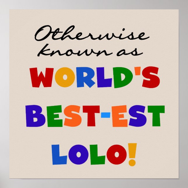 Sonst die bekanntesten Lolo T - Shirt und Geschenk Poster (Vorne)